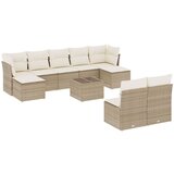  10-dijelni set vrtnih sofa s jastucima bež od poliratana | shoptok.hr