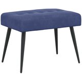  Klupa s gumbastim tkanjem Policijska plava 60 x 40 x 45 cm | shoptok.hr
