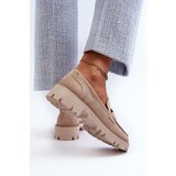 S. BARSKI Women's Beige Suede Moccasins with Ornament D&A | Shoptok.si