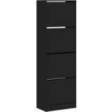 Maison Chic Omarice za obutev - Kopa za čevlje s 4 predali črna 60x34x187,5 cm, (21776582) Cene