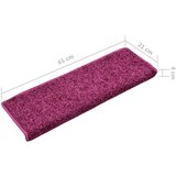  Otirači za stepenice 10 kom 65 x 21 x 4 cm ljubičasti | shoptok.hr
