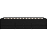  Okvir kreveta s pohranom s ladicama Crni hrast 80 x 200 cm | shoptok.hr