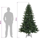  Umjetno božićno drvce s nogom 210 cm PVC i metal Zelena - 210 cm bez LED svjetala | shoptok.hr