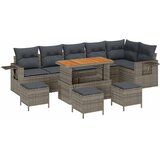  Sjedeća garnitura za vrt 12 kom. Siva poliratan 289 x 164 x 85 cm | Shoptok.si