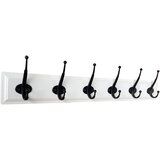 Kondela Stenski obešalnik, bela/črna, MDF/kovina, RAMAN | Shoptok.si