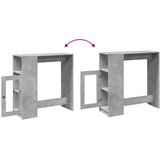  Barski stol s držačima siva boja betona 101x40x103,5 cm drveni | shoptok.hr