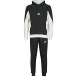 Adidas Trenirka komplet Fleece Colorblock Hooded Tracksuit Črna Cene