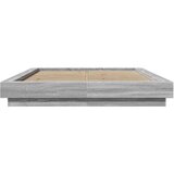 vidaXL Posteljni okvir z LED lučkami siva sonoma 120x200 cm inž. les | Shoptok.si