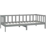  Dnevna postelja z vzmetnico 90x200 cm siva trdna borovina, (20645247) | Shoptok.si
