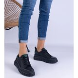 Gemre Black women's high platform sneakers Nerada | Shoptok.si