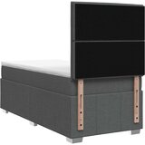  LED okvir za krevet s madracem Tamnosiva 100 x 200 cm Tkanina | shoptok.hr