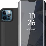 Cadorabo CASE, združljiv z Apple v turmalinski črni barvi - Clear View Zrcalo Zaščitni pokrov s funkcijo stojala 360 stopinj zaščita, (20569815) Cene
