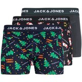 Jack & Jones Muške bokserice 12266601, 3 komada, Crno-zelene Cene