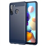 Cadorabo Ohišje, združljiv s Samsungom v brušenem modrem - zaščitnem pokrovu, narejen iz fleksibilnega silikona TPU v videzu iz nerjavečega jekla ogljika, (20588935) Cene