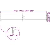  Rešetka za sigurnost prozora s 2 prekrižena nosača 93-174 cm | shoptok.hr