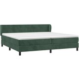  Box spring postelja z vzmetnico temno zelena 200x200 cm žamet, (20901371) | Shoptok.si