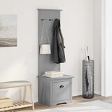  Ormar za predsoblje s kukama "BODO" sivi 50x40x157 cm | shoptok.hr