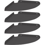  Lebdeća polica s policom s pohranom 4 pcs Crna 24 x 24 x 2 cm - Crna 24 cm 4 | shoptok.hr