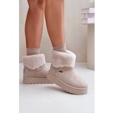 Big Star Platform Snow Boots with Fur Big Star Light Beige | shoptok.hr