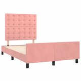  Okvir za krevet s uzglavljem ružičasti 120 x 200 cm baršunasti | shoptok.hr