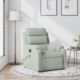 Masažna fotelja od svijetlosivog baršuna | Eponuda.com