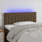 vidaXL LED posteljno vzglavje temno rjavo 80x5x78/88 cm blago Cene