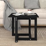 vidaXL Klubska mizica črna 50x50x45 trdna borovina Cene