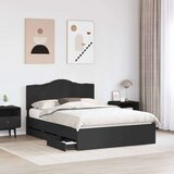 Okvir za krevet Crna 140 x 200 cm Inženjersko Drvo - Crna 140 x 200 cm | shoptok.hr