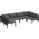 vidaXL Vrtna sedežna garnitura 6 pcs Antracitna Jeklo | Shoptok.si