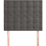  Posteljno vzglavje 2 kosa temno sivo 80x5x78/88 cm žamet, (20792918) | Shoptok.si