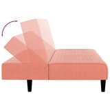  Kavč dvosed z ležiščem roza žamet, (21038213) | Shoptok.si