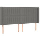  The Living Store Vzglavje z ušesi temno sivo 163x16x118/128 cm blago - Vzglavje, (21452179) | Shoptok.si