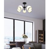 Candellux Lighting Crno-bijela stropna svjetiljka sa staklenim sjenilom 56x56 cm Marinen – | shoptok.hr