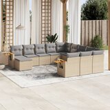 vidaXL 11-dijelni set vrtnih sofa od poliratana s jastucima bež | shoptok.hr