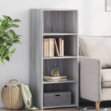  Visoka komoda siva boja hrasta 50x41x124 cm konstruirano drvo | shoptok.hr