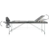 vidaXL Masažna miza s 3 conami aluminijast okvir antracit 186x68 cm | Shoptok.si