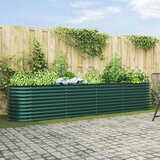 vidaXL Vrtna vzgonska greda Zelena Pocinkano jeklo 400 x 80 x 81 cm Cene