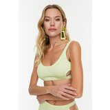 Trendyol Green Textured Cut Out Detailed Bikini Top Cene
