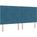  LED Box Spring Krevet Tamno plava 200 x 200 cm Baršun | shoptok.hr