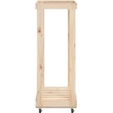 vidaXL Držač za cjepanice s kotačima 76 5x40x108 cm masivna borovina | shoptok.hr