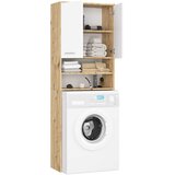AKORD Fin Omarica Nad Pralnim Strojem, 2 Vrata, Hrast Artisan/Bela, (5000332633) | Shoptok.si