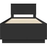 Krevetna konstrukcija Crna 100 x 200 cm Konstruirano drvo Slike