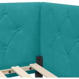  Kutni okvir kreveta Tirkizna 90 x 190 cm Baršun | shoptok.hr