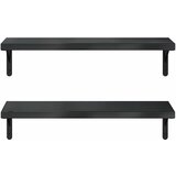  Zidne police 2 kom 75 x 23,5 cm crne nehrđajući čelik | Eponuda.com
