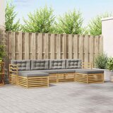  Set vanjskih sofa 6 pcs Bijela i svjetlosiva | shoptok.hr