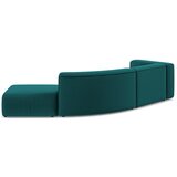 Makamii Turkizen žameten ležalnik (desni kot) Ekahi – | Shoptok.si