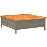  Vrtni stol sivi 70 x 70 x 25 cm od ratana i bagremovog drva | shoptok.hr