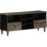 TV ormarić crni 100 x 33 x 46 cm od masivnog drva manga | shoptok.hr