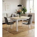 Lava stolica - tamno sivi baršun / kromirane noge x 2 | shoptok.hr