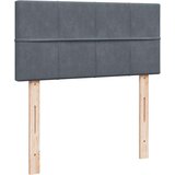 Box spring krevet s madracem tamnosivi 90x190 cm baršunasti | shoptok.hr